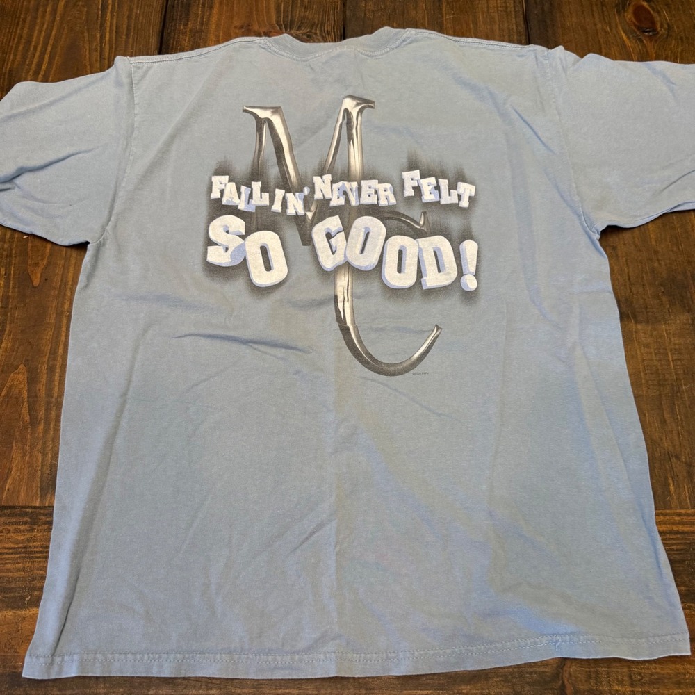 Vintage 2000 Mark Chesnutt Fallin Never Felt So Good Blue Graphic T-Shirt XL Men - Picture 6 of 8
